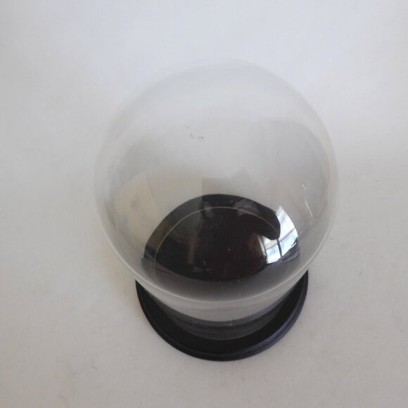 NEW 9” DECORATIVE GLASS CLOCHE DISPLAY DOME COVER BLACK WOOD BASE - Picture 3 of 5